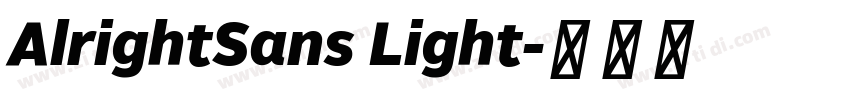 AlrightSans Light字体转换